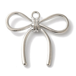 Платина Стойки подвески обшивки сплава, без кадмия, без никеля и без свинца, бантом, платина, 32x35.5x6 мм, отверстие : 3 мм