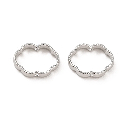 Платина Кадр шарик сплава, облако, платина, 12x15x6x3.5 мм, отверстие : 1.2 мм