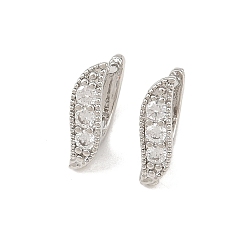 Платина Латуни поручительств, ледоруб и щепоткой, с Ближнего Востока горный хрусталь, платиновый цвет, без никеля , шириной около 4 мм, 12 мм длиной, толщиной 8 мм 