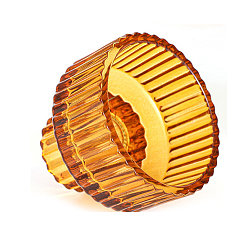 Оранжевый Стеклянный подсвечник, центральная часть свечи на столбе, идеальное украшение для домашней вечеринки, оранжевые, 6.5x5.5 см