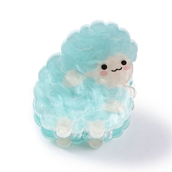 Овца Симпатичные мини-животные акриловые заколки для волос с когтями, аксессуары для волос для девочек, овца, 27x25x28 мм