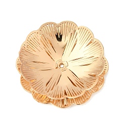 Золотой Шапочки и конусы для бусин, латунные, цветок, золотые, 24.5x5 мм, отверстие : 1 мм