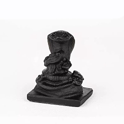 Змея Натуральный обсидиан двенадцать знаков зодиака украшения украшения, змея, 65x54x40 мм