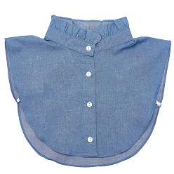 Стально-синий Съемные хлопковые воротники для рубашек, край аппликации для шитья одежды, аксессуары для одежды diy, стальной синий, 335x380x2 мм