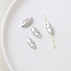 Rice Spacer бисер латунные, платина, рис, 7x15 мм, отверстие : 2 мм