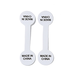 Белый Складные бумажные ценники на ювелирные изделия, Сделано в Китае, клейкая этикетка для ювелирных изделий для колец, Ожерелье, , круглые, белые, 5.1x1.4x0.01 см