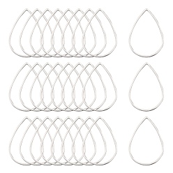 Платина Латунные соединительные колечки, без никеля , слеза, платина, 25x16.5x1 мм, внутренней меры: 15.5x24 мм