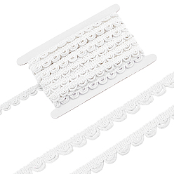 Белый 10 ярдов хлопчатобумажной кружевной отделки, для пошива одежды из ткани аксессуары, белые, 3/4 дюйм (18 мм)