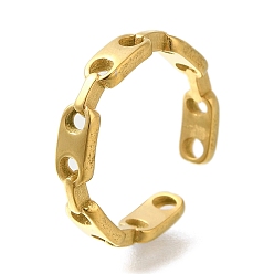 Настоящее золото 18K Ионное покрытие (ip) 304 манжеты из нержавеющей стали для женщин, реальный 18 k позолоченный, внутренний диаметр: регулируемый, 3.5 мм