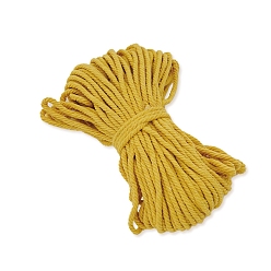 Золотистый Хлопковый шнур макраме, круглая веревка макраме для настенных вешалок, украшения в стиле бохо, макраме своими руками, золотые, 3 мм, около 21.87 ярдов (20 м) / пачка