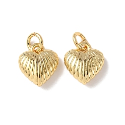 Настоящее золото 18K Латунные подвески, сердце прелести, без кадмия и без свинца, стойки покрытие, долговечный, с целью перехода в кольце, реальный 18 k позолоченный, 9x8x3 мм, отверстие : 2.5 мм