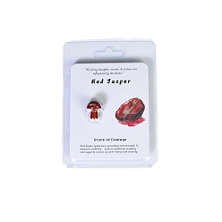 Red Jasper Mushroom Shape Natural Red Jasper Display Decorations, Reiki Energy Balancing Meditation Love Gift, Package Size: 95x95mm