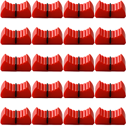 Красный 20 шт. пластиковые крышки слайдеров аудиоконсоли, микшерный пульт, ползунки, фейдеры, ручки, прямоугольные, красные, 12x24x11 мм