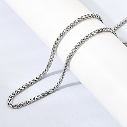 Нержавеющая Сталь Цвет 304 Цепочки из нержавеющей стали в виде пшеничных колосьев, унисекс, цвет нержавеющей стали, 25.28 дюйм (64.2 см)