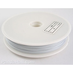 White Tiger Tail Wire, Nylon-coated Stainless Steel, White, 0.3mm in diameter, about 164.04 Feet(50m)/roll