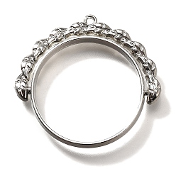 Платина Подвесные подвески из сплава, для diy уф смолы, эпоксидная смола, без кадмия, без никеля и без свинца, плоские круглые с листа, платина, 33x35x3.5 мм, отверстие : 1.5 мм