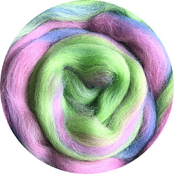 Зеленый газон Градиент цвета игловаляние шерсть ровинг, для мокрого валяния дреды материал для поделок своими руками, зеленый газон, 200x100x50 мм