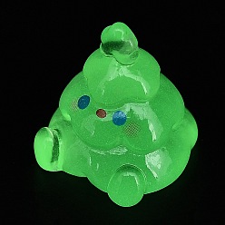 Рождественская елка Рождественская тема Волшебный мир светящееся украшение из смолы, светящийся в темноте орнамент, украшение рабочего стола, рождественская елка, 23x23x22 мм