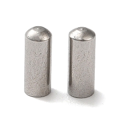 Нержавеющая Сталь Цвет Не тускнеют 304 наконечники из нержавеющей стали для шнурков, шнурки на голове, колонка, цвет нержавеющей стали, 2.5x6.5 мм, отверстие : 2 мм