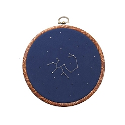 Sagittarius DIY Embroidery Kits, Including Embroidery Cloth & Thread, Needle, Embroidery Hoop, Instruction Sheet, Sagittarius, 150x150mm