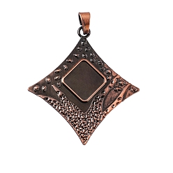 Rhombus Подвески из сплава , для аксессуаров для ожерелий, с целью перехода в кольце, ромб, 92x75 мм