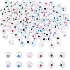 Mixed Color 180Pcs 6 Colors Resin Cabochons, Eye, Mixed Color, 13x3.5mm, 30pcs/color