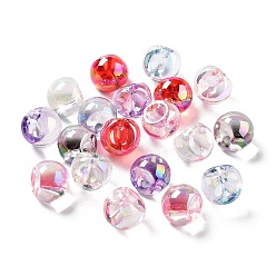 (52) Непрозрачная лаванда Прозрачные акриловые подвески с УФ-покрытием, радужный, разноцветные, 17x17x16 мм, отверстие : 3 мм