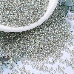 (RR3192) Silverlined Crystal AB MIYUKI Round Rocailles Beads, Japanese Seed Beads, 11/0, (RR3192) Silverlined Crystal AB, 2x1.3mm, Hole: 0.8mm, about 50000pcs/pound