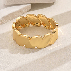 Золотой Роскошные геометрические браслеты неправильной формы из цинкового сплава с шарнирами для женщин, идеальный подарок на праздник, золотые, внутренний диаметр: 2-1/2 дюйм (6.5 см)