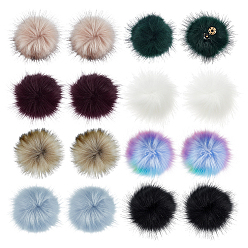 (52) Непрозрачная лаванда 16шт. 8 виды полиэстеровых помпонов, для поделки дети проект куклы, аксессуары для костюма, разноцветные, 100~150 мм, 2 шт / стиль