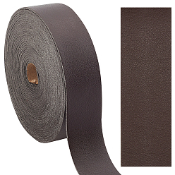 Coconut Brown PU Leather Fabric, for Shoes Bag Sewing Patchwork DIY Craft Appliques, Coconut Brown, 2.5x0.14cm, 5m/roll