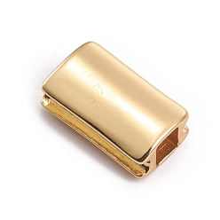 Золотой Латунные бусины, прямоугольные, золотые, 10.5x6.5x4 мм, отверстие : 2.5 мм