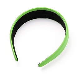 Linen Imitation Leather Hair Bands, with Sponge inside, Solid Color, Linen, 14.5~41x6mm, Inner Diameter: 137x119mm