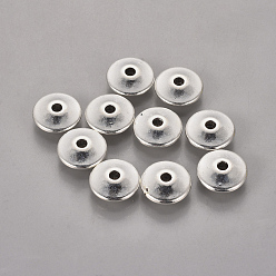 Antique Silver Tibetan Style Alloy Bead Spacers, Disc, Antique Silver, Lead Free & Cadmium Free, 11.5x11.5x4.5mm, Hole: 1.5mm