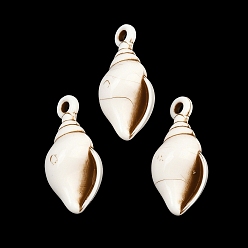 Shell Shape Подвески из непрозрачного акрила, окрашенные распылением, имитация оболочки, подвески в форме раковины, 32x15x12 мм, отверстие : 2.5 мм, Около 240 шт / 500 г
