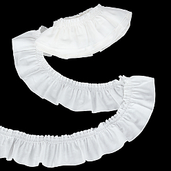 Белый 5 ярдов хлопчатобумажной ленты, для шитья украшения, белые, 2-3/8 дюйм (60 мм)