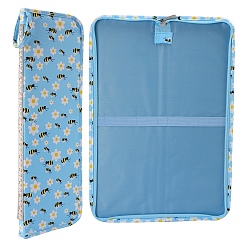 Bees Сумка для вязания из полиэстера, сумка для хранения, сумка для крючков и спиц, Пчелы, 430x140 мм