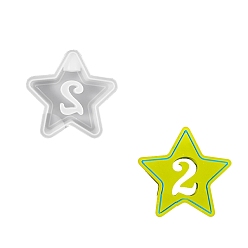 Звезда Сделай сам свечи, силиконовые формы для литья, для уф-смолы, изготовление изделий из эпоксидной смолы, число 2, белые, звезда, 109x112x30 мм