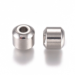 Stainless Steel Color 201 Stainless Steel Beads, Column, Stainless Steel Color, 8x8mm, Hole: 3mm