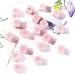 Cube Фарфоровые бусины ручной работы, яркие глазурованные, кубические, 8x8x8 мм, отверстие : 2 мм