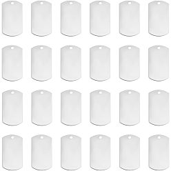 Нержавеющая Сталь Цвет 201 Подвеска из нержавеющей стали для штамповки прямоугольных заготовок, 43x24x1 мм, отверстие : 3 мм, цвет нержавеющей стали, 43x24x1 мм, отверстие : 3 мм, 20 шт / коробка