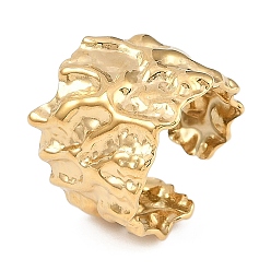 Настоящее золото 18K 304 открытые манжеты из нержавеющей стали для женщин, реальный 18 k позолоченный, 18 мм, регулируемый