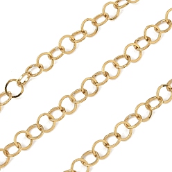 Золотой 304 кабельные цепи из нержавеющей стали, пайки, с катушкой, ионное покрытие (ip), золотые, 4x0.5 мм