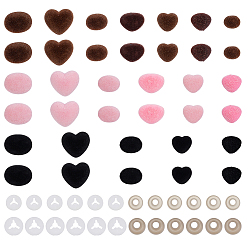 (52) Непрозрачная лаванда Пластиковый нос из ворса, разноцветные, 9~21 мм