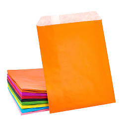 Couleur Mélangete Sacs en papier kraft écologiques, sacs-cadeaux, sacs à provisions, rectangle, couleur mixte, 18x13x0.02 cm, 100 pièces / kit