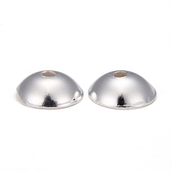 Серебро 201 из нержавеющей стали шарик крышки, круглые, серебряные, 6x2 мм, отверстие : 0.5 мм