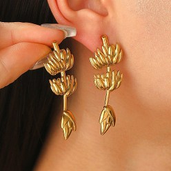 Банан 304 из нержавеющей стали серьги, банан, 50x17.5 мм