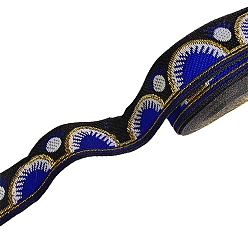 Синий Полиэфирная лента, орнамент одежды, синие, 3/4 дюйм (20 мм), около 7.66 ярдов (7 м) / шт