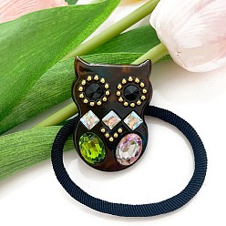 Черный Резинки для волос из ацетата целлюлозы, аксессуары для волос для женщин и девочек, чёрные, 48 мм