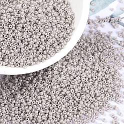 (RR3330) Непрозрачный Светлый Дымчатый Миюки круглые бусины рокайль, японский бисер, (rr 3330) непрозрачный легкий дым, 15/0, 1.5 мм, Отверстие : 0.7 мм , около 27777 шт / 50 г